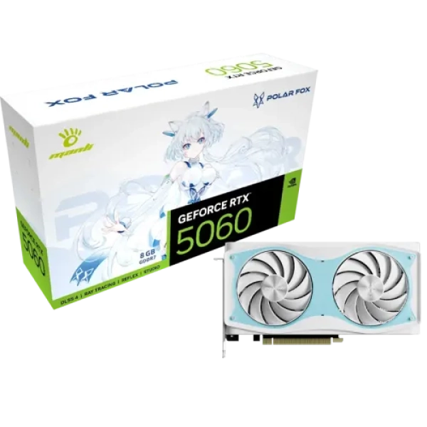 Manli Polar Fox GeForce RTX 5060 OC 8GB GDDR7 145W Graphics Card